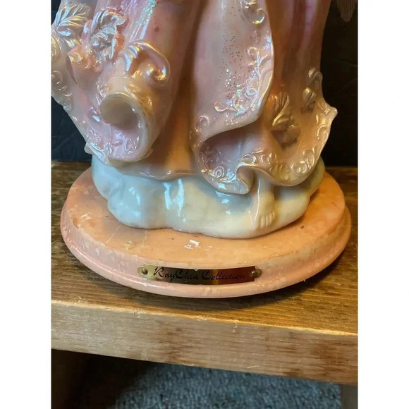 Vintage Ray Chia Collection Pink Angel Play Violin Statue 15.5” Tall Home Decor - Picture 9 of 12